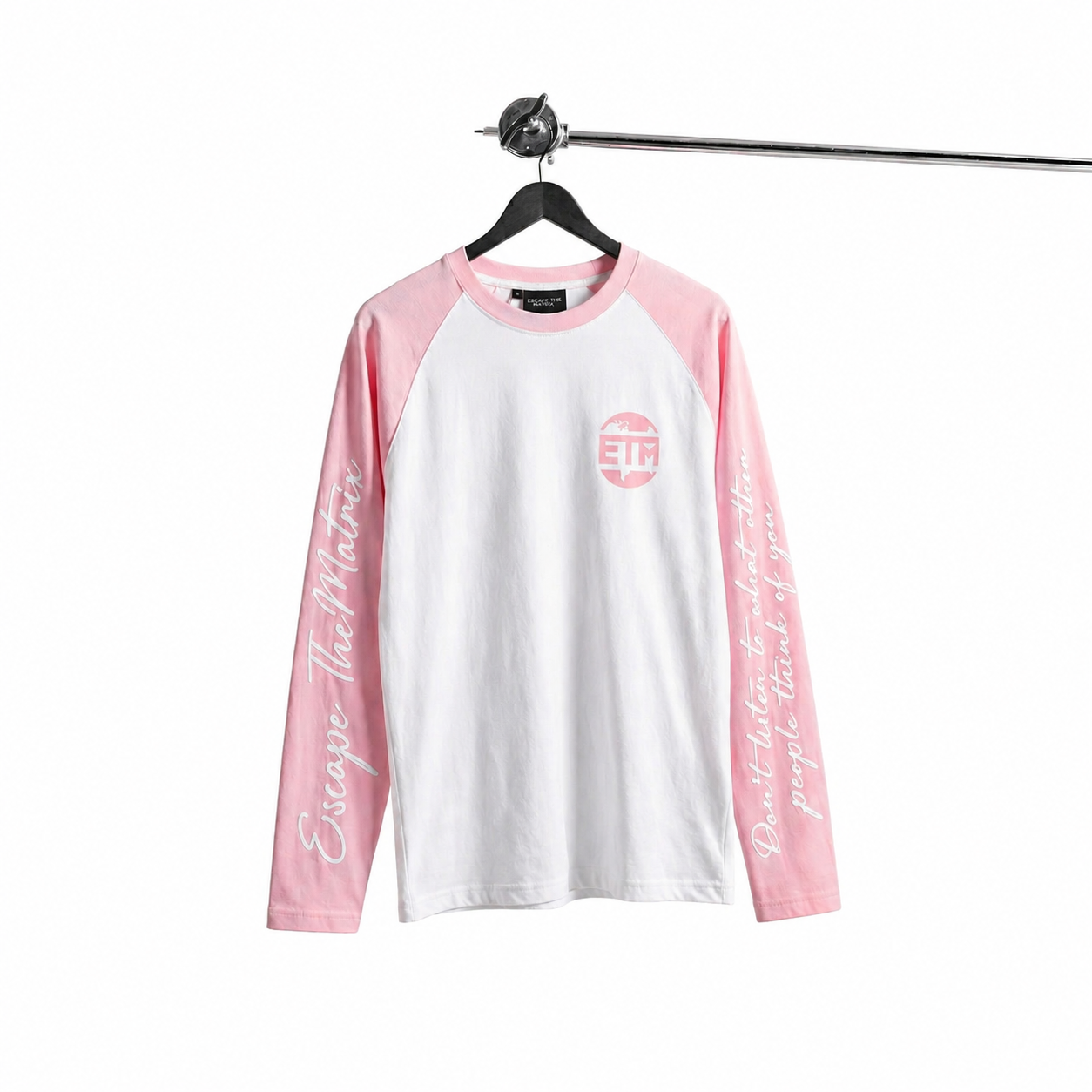 Two colord long sleeve with writing