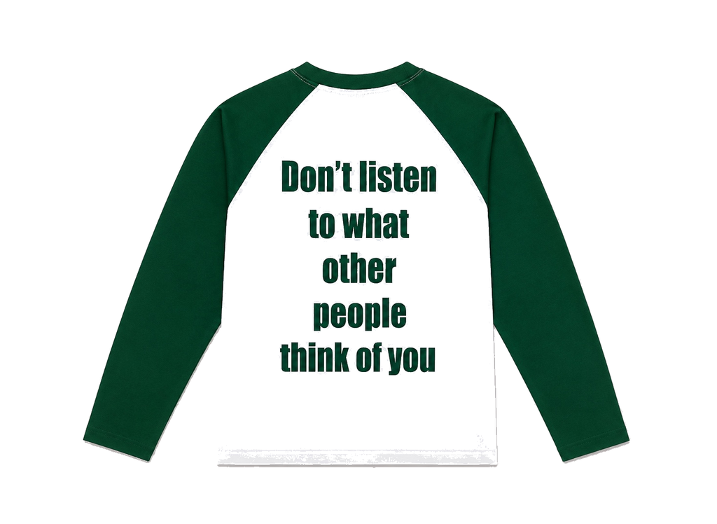 Green and white long sleeve