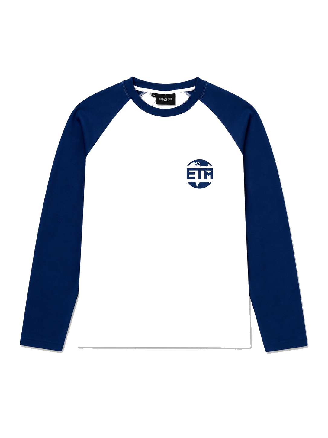 Dark blue and white long sleeve