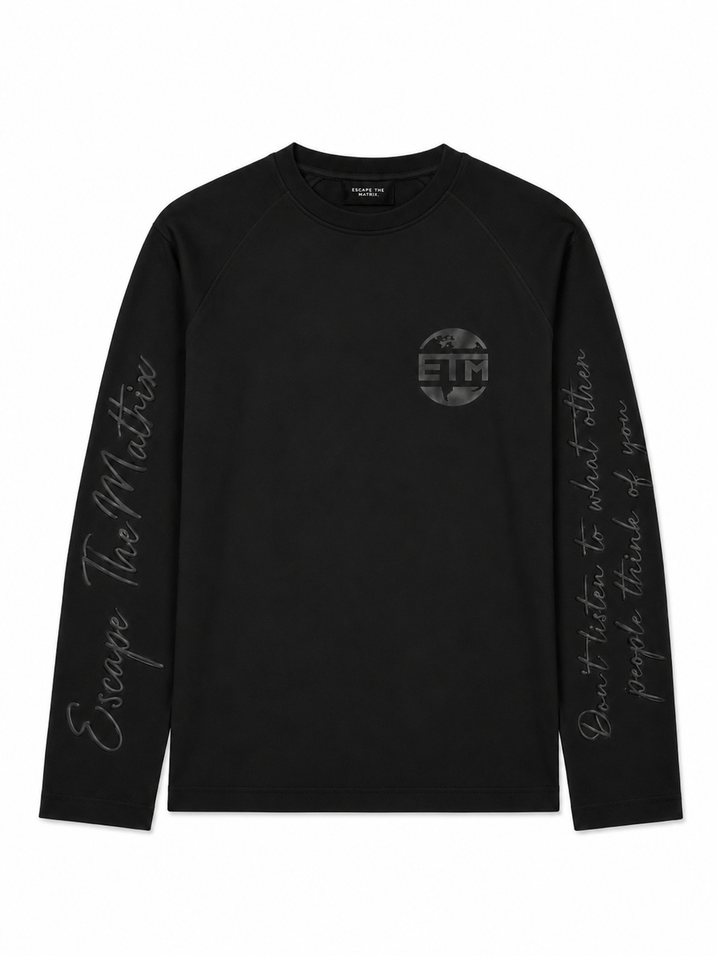Black on black long sleeve