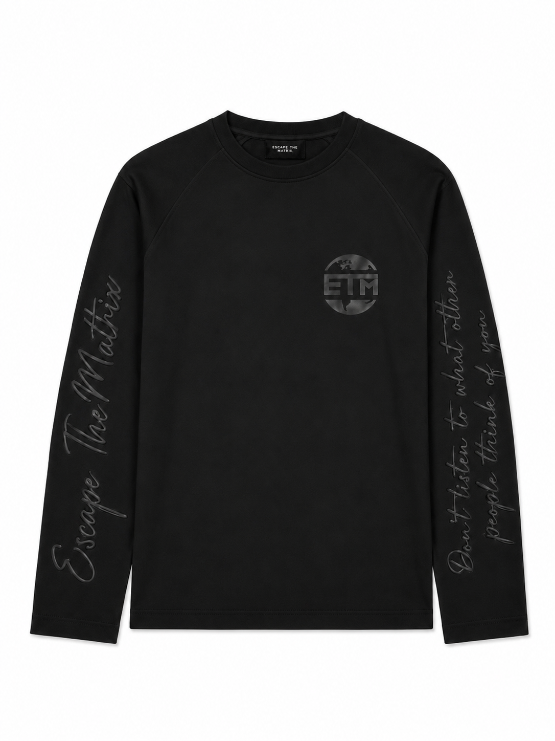 Black on black long sleeve
