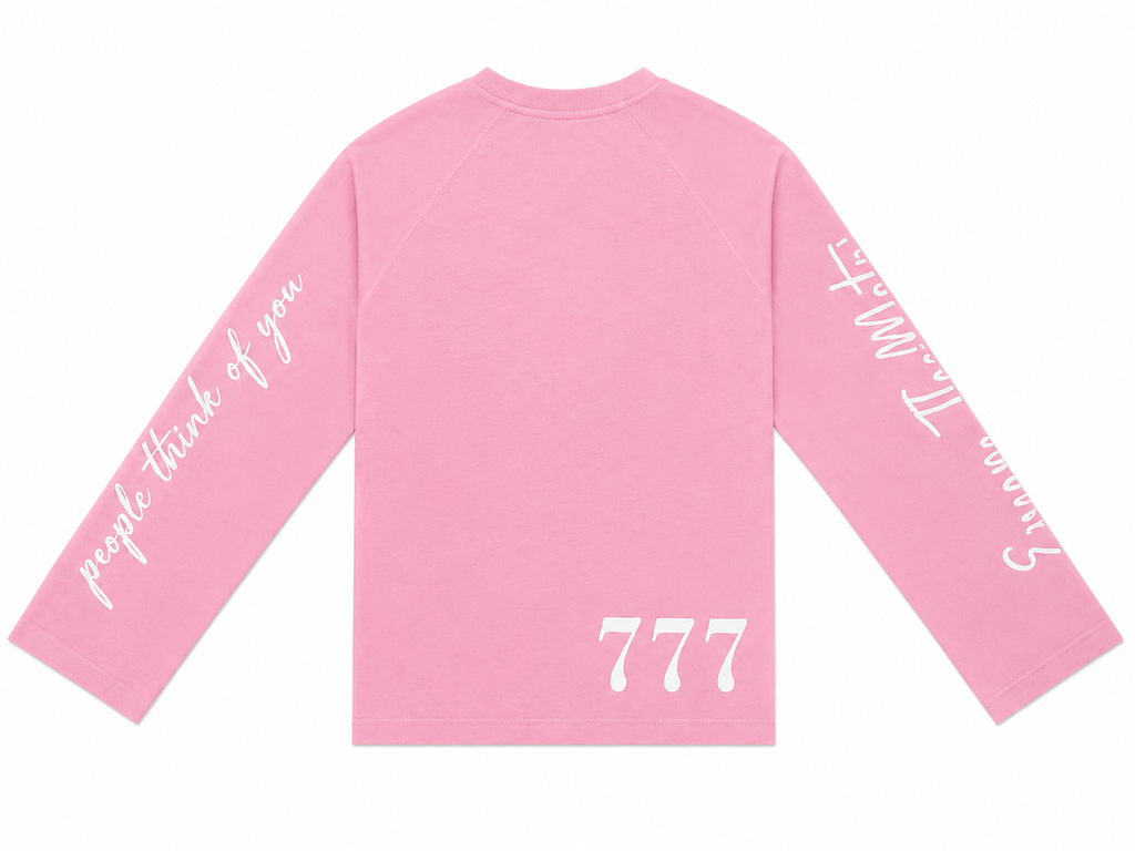 White on Pink Long sleeve