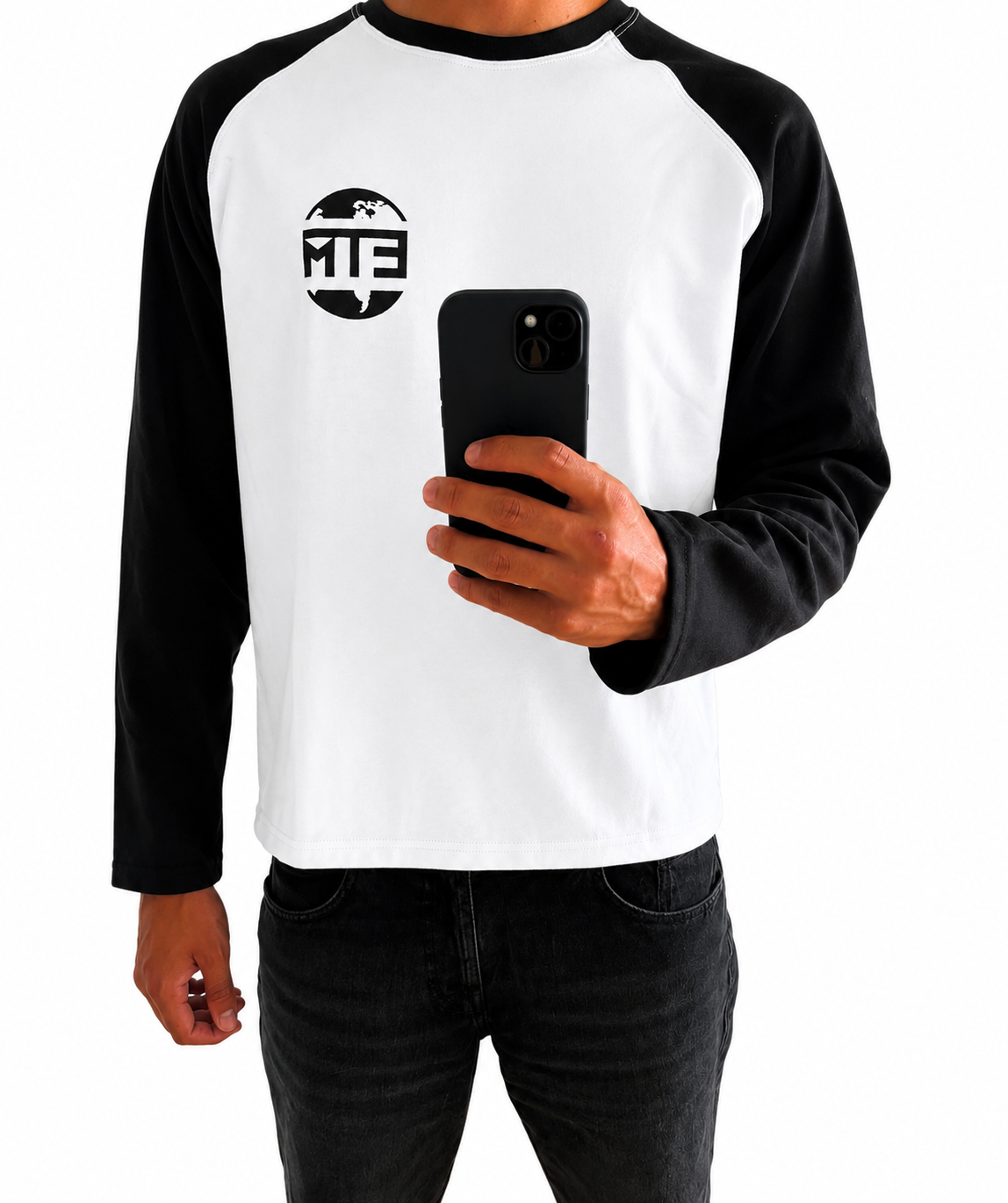 Black and white long sleeve