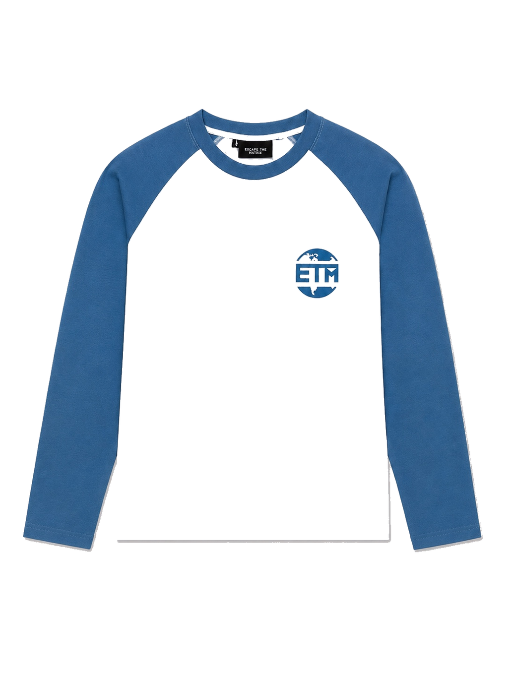 Baby blue and white long sleeve