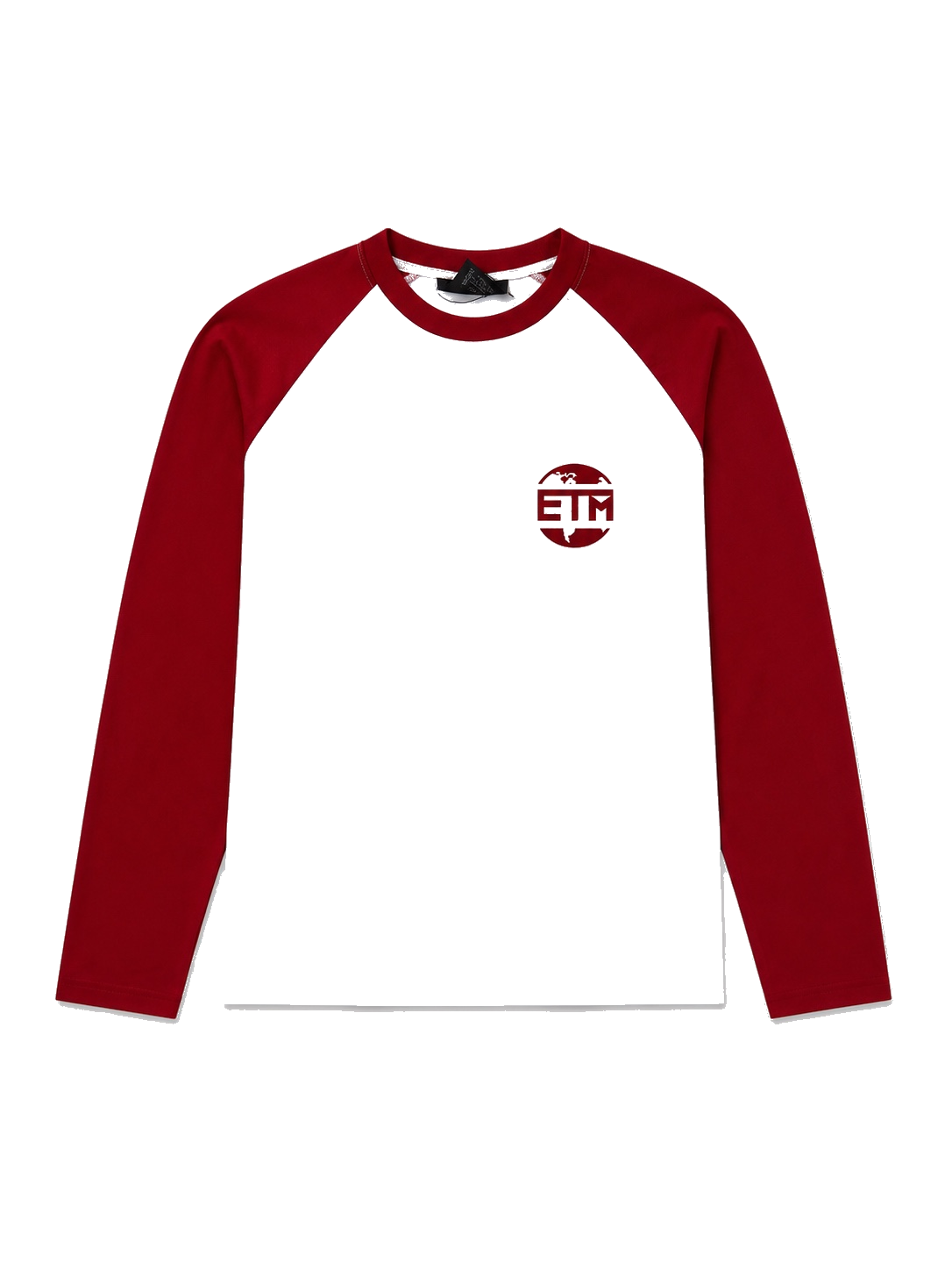 Red and white long sleeve