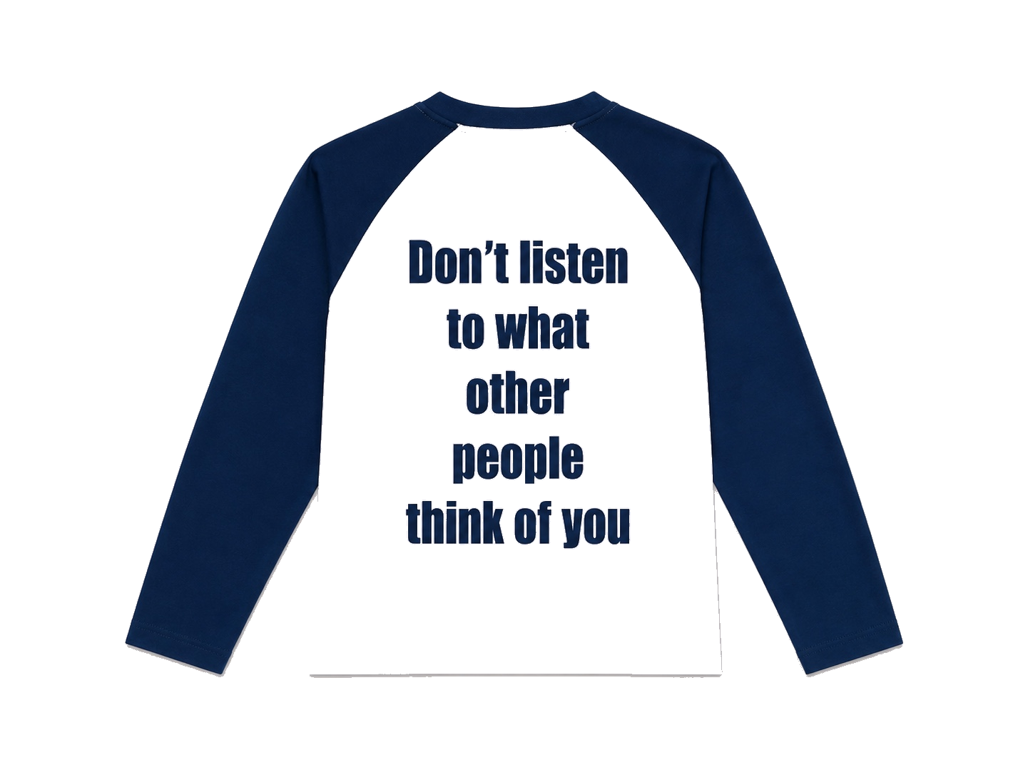 Dark blue and white long sleeve
