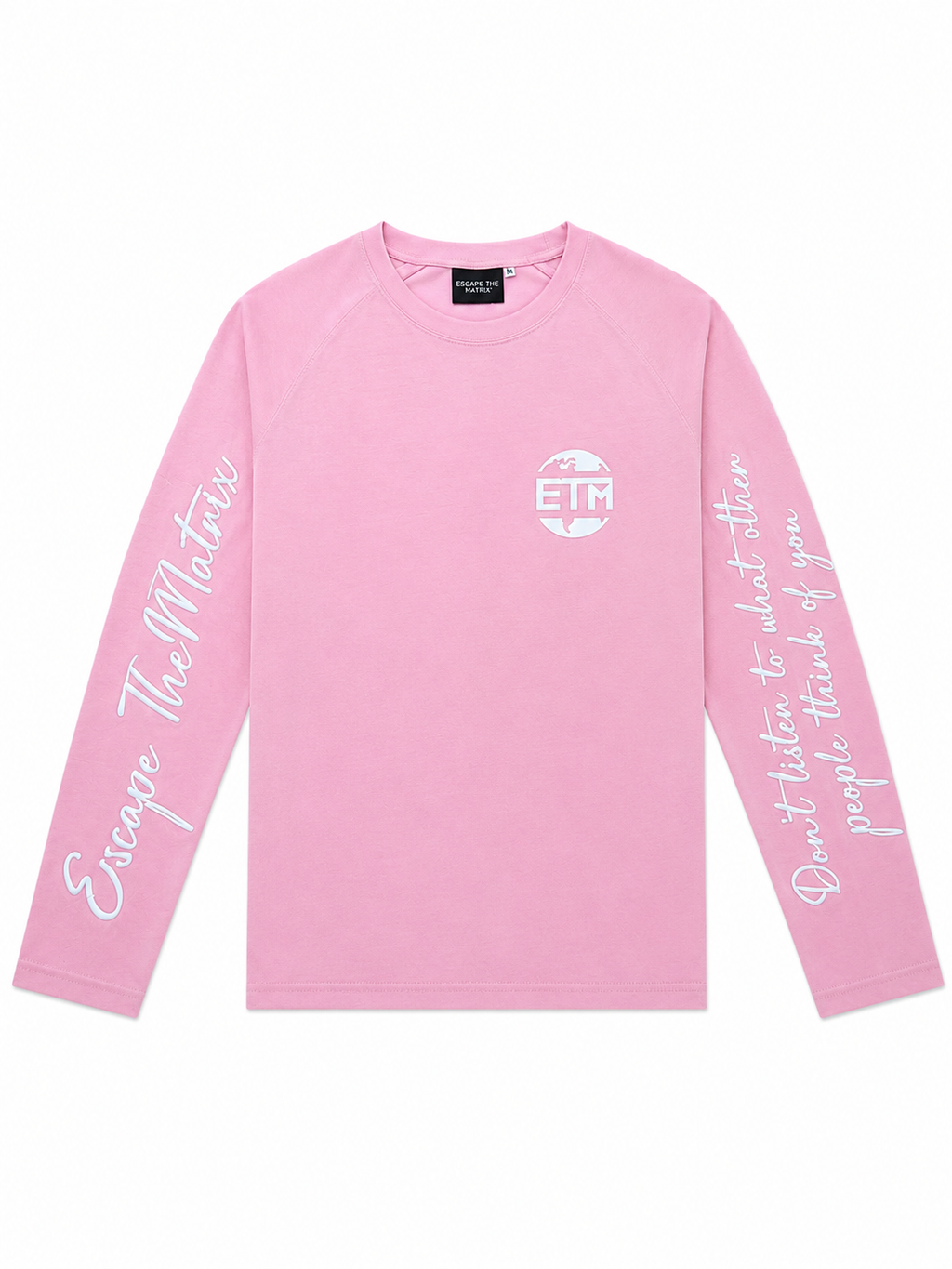 White on Pink Long sleeve