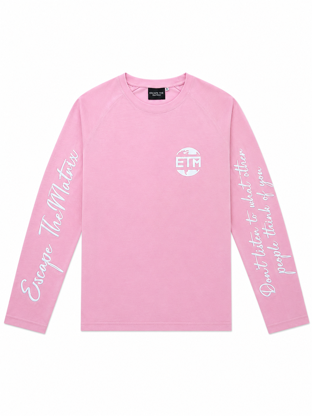 White on Pink Long sleeve