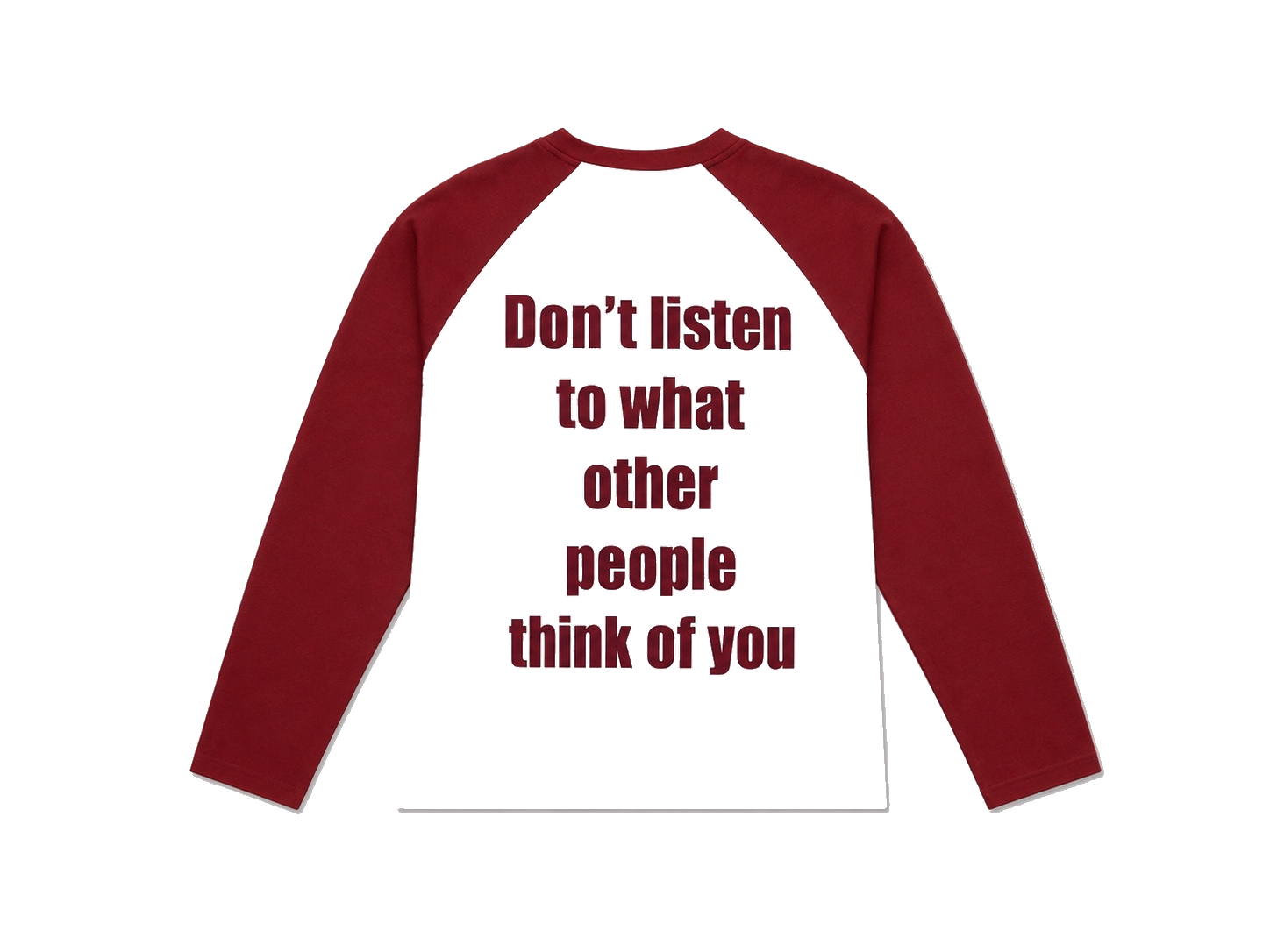 Red and white long sleeve