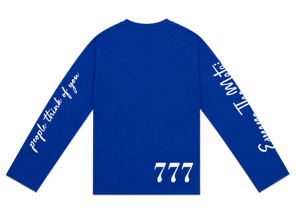 White on dark blue long sleeve