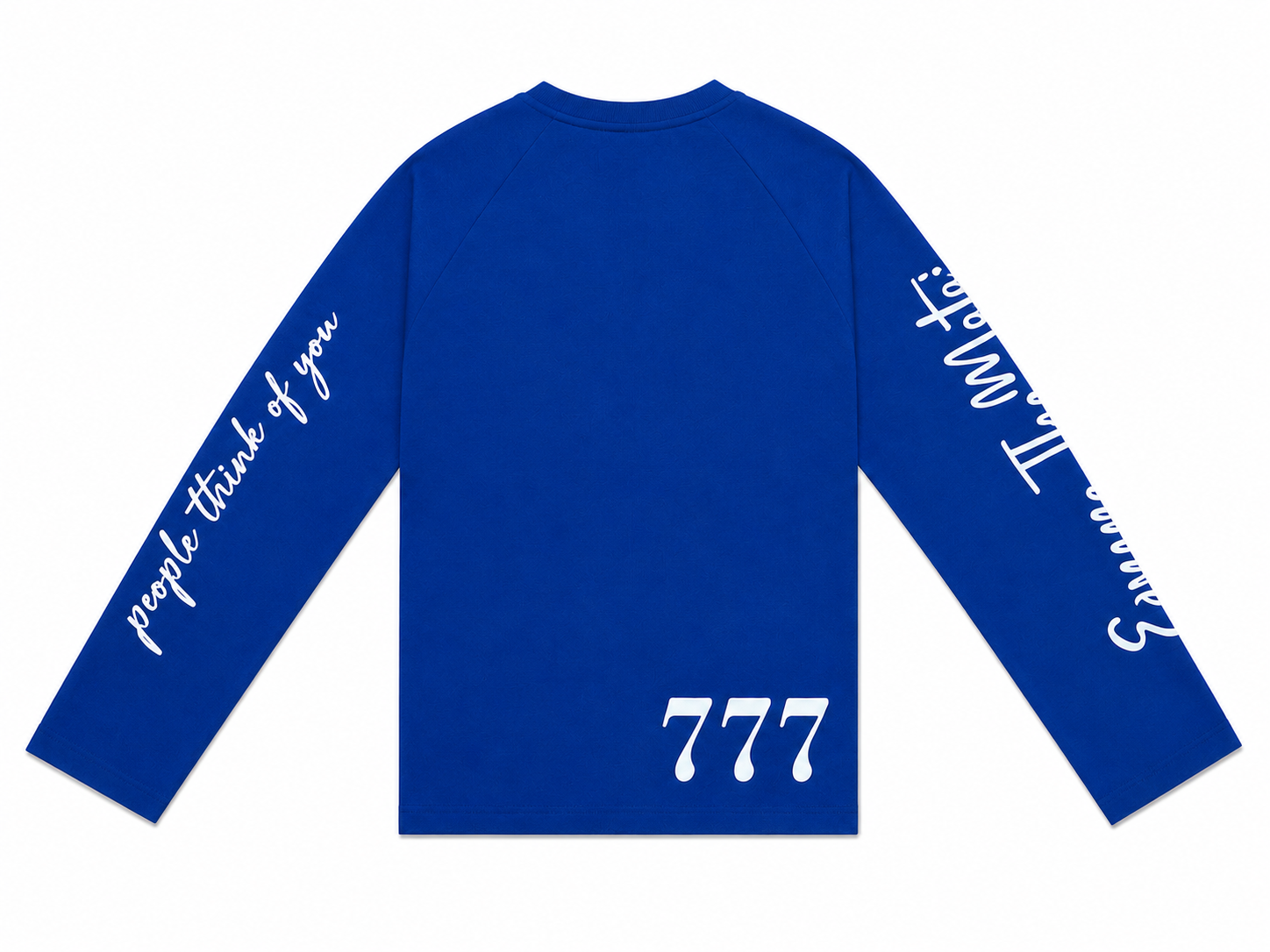 White on dark blue long sleeve