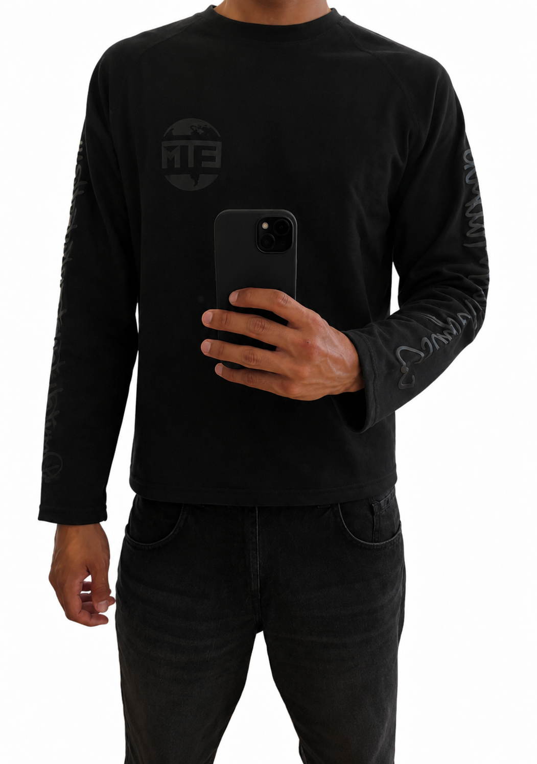 Black on black long sleeve